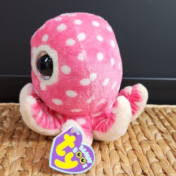 TY Beanie Boos OLLIE the Octopus Pink 6” With Tags - Picture 3 of 5